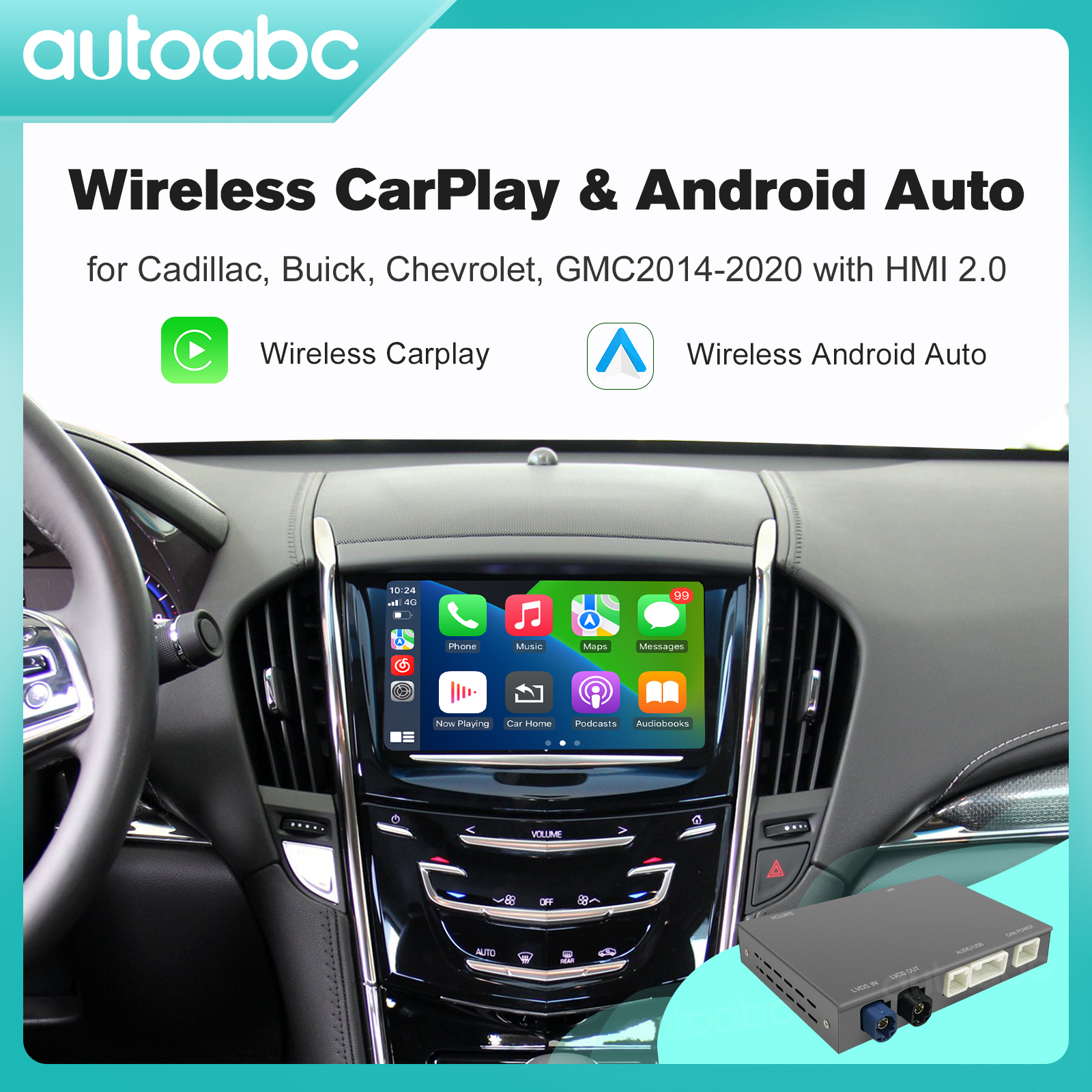 Trail Camera Infrared - Wireless CarPlay Android Auto For Cadillac