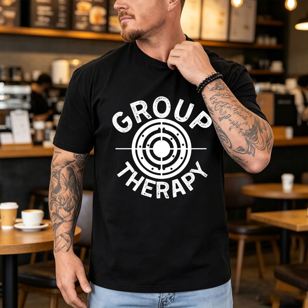 Outdoor Hunting Graphic Tees - Group Therapy Shooting Target Distressed Print