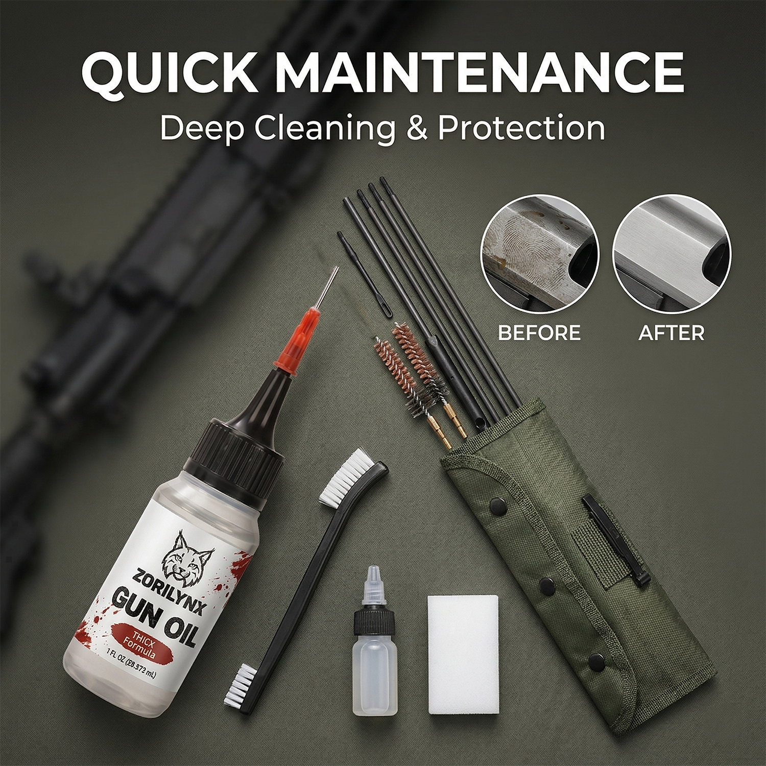 Tactical Gun Cleaning Kit 1oz  - Gun Cleaning Rod recension och pris
