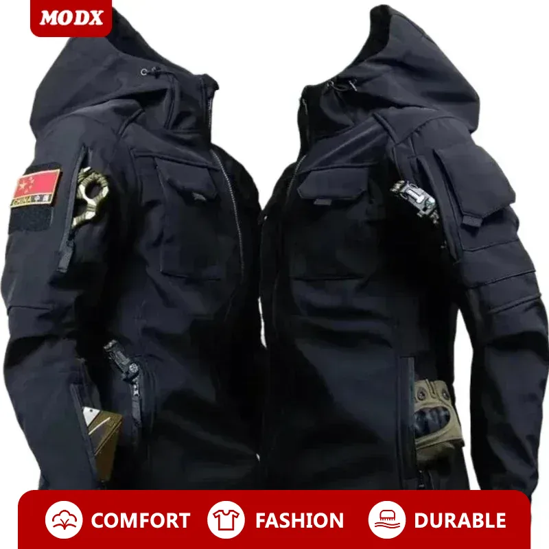 Tactical Men Soft Shell Hooded - Outdoor Hunting Overalls recension och pris