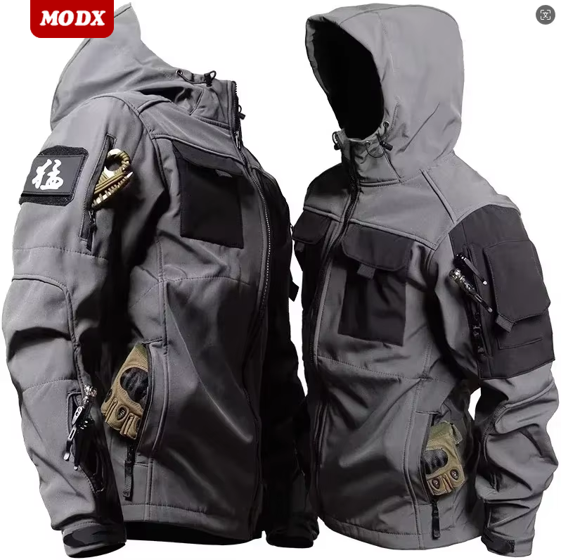 Tactical Men Soft Shell Hooded - Outdoor Hunting Overalls recension och pris