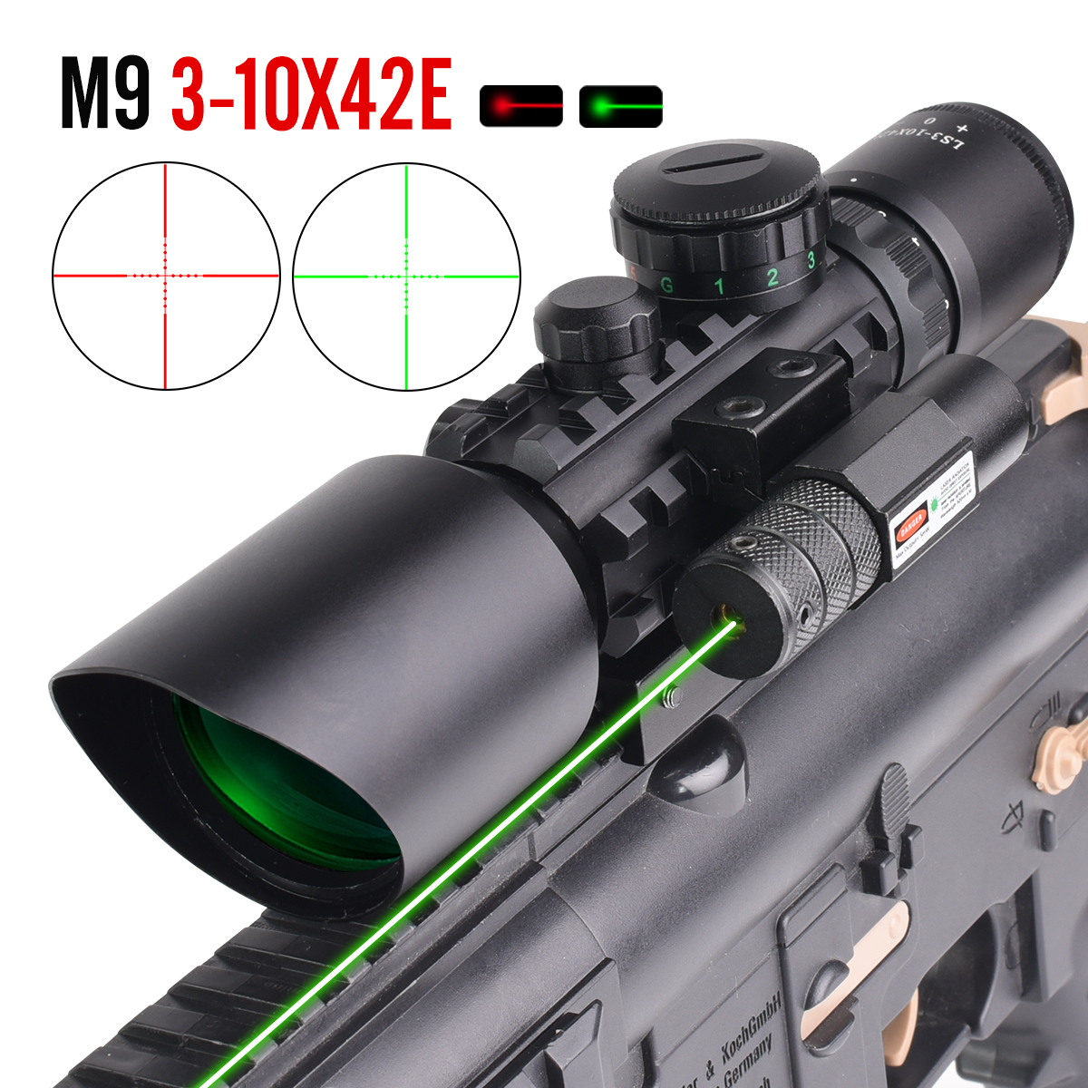 3-10X42E Tactical Scope M9 W/R - Crossbow Scope Sight recension och pris