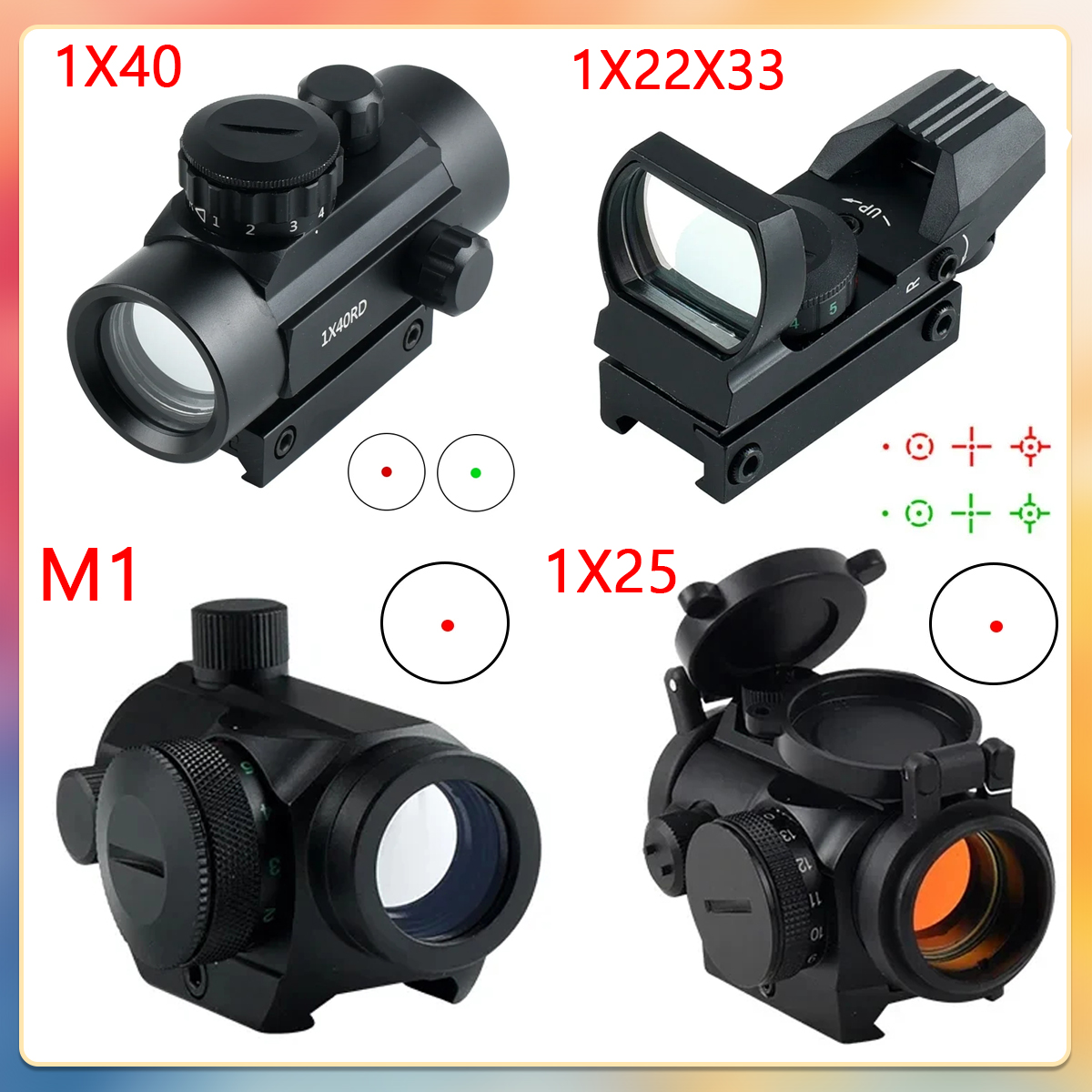 Tactical 1X22X33 Red Dot Sight - Crossbow Scope Sight recension och pris