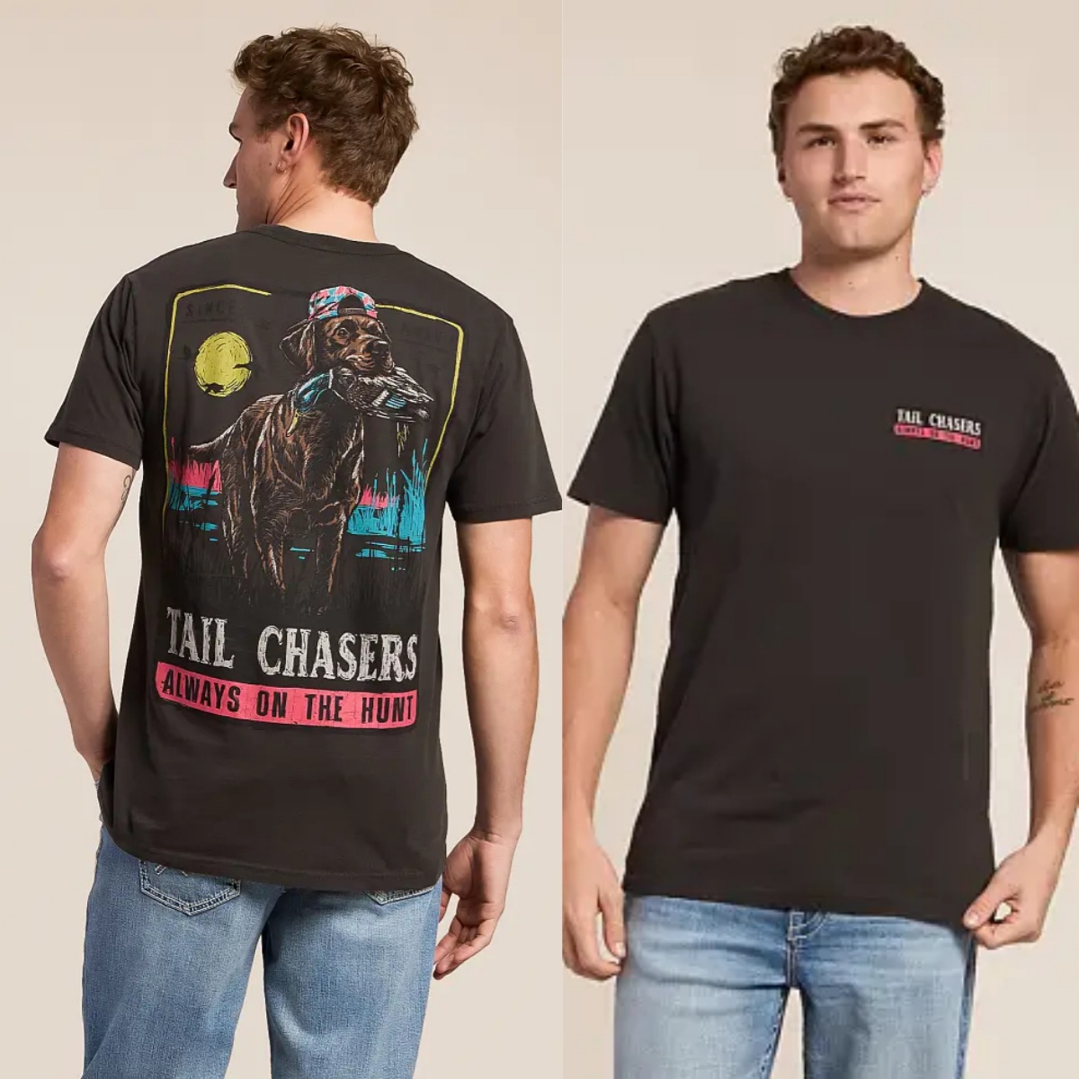 Tail Chasers Club Skeleton Hun - Outdoor Hunting Graphic Tees recension och pris