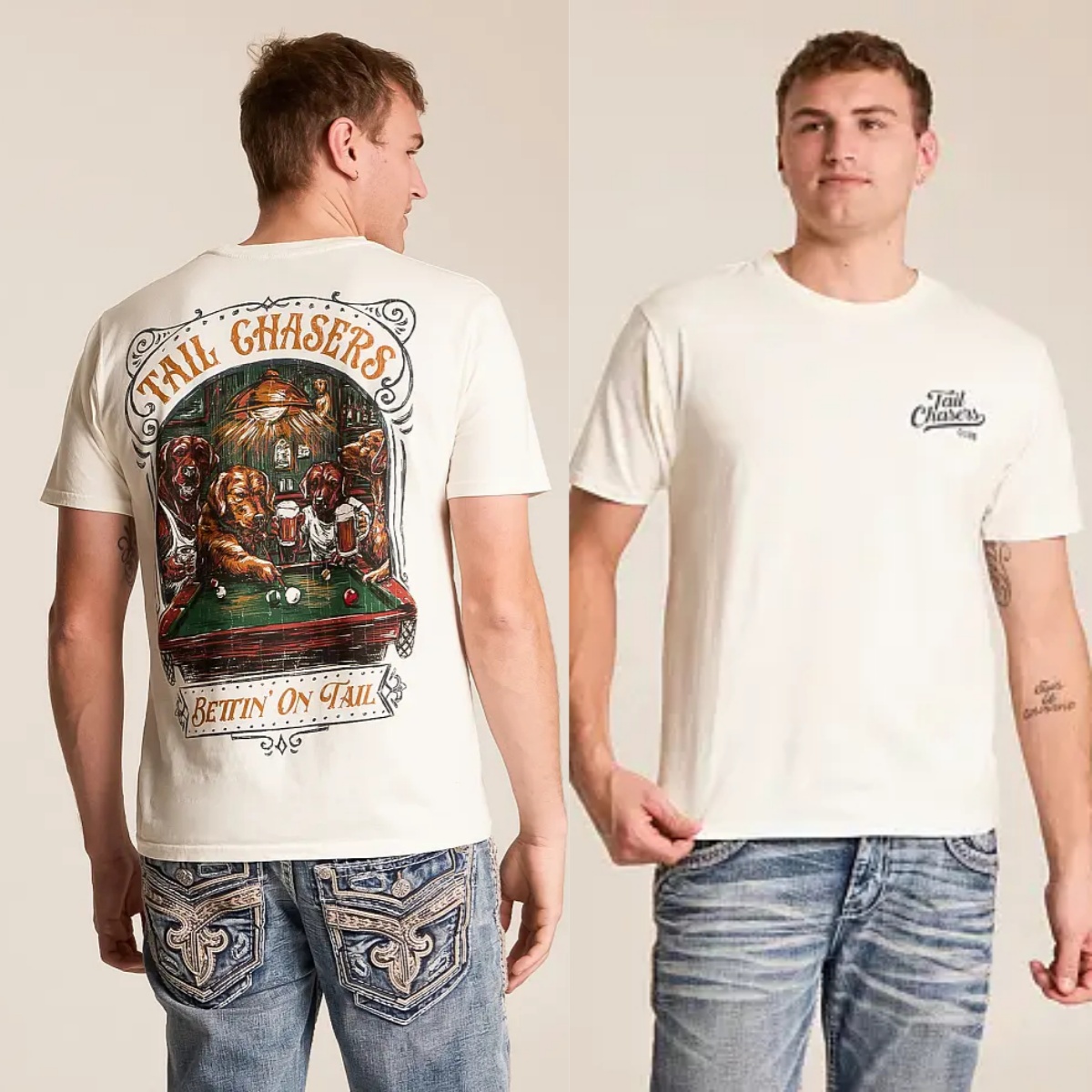 Tail Chasers Club Skeleton Hun - Outdoor Hunting Graphic Tees recension och pris