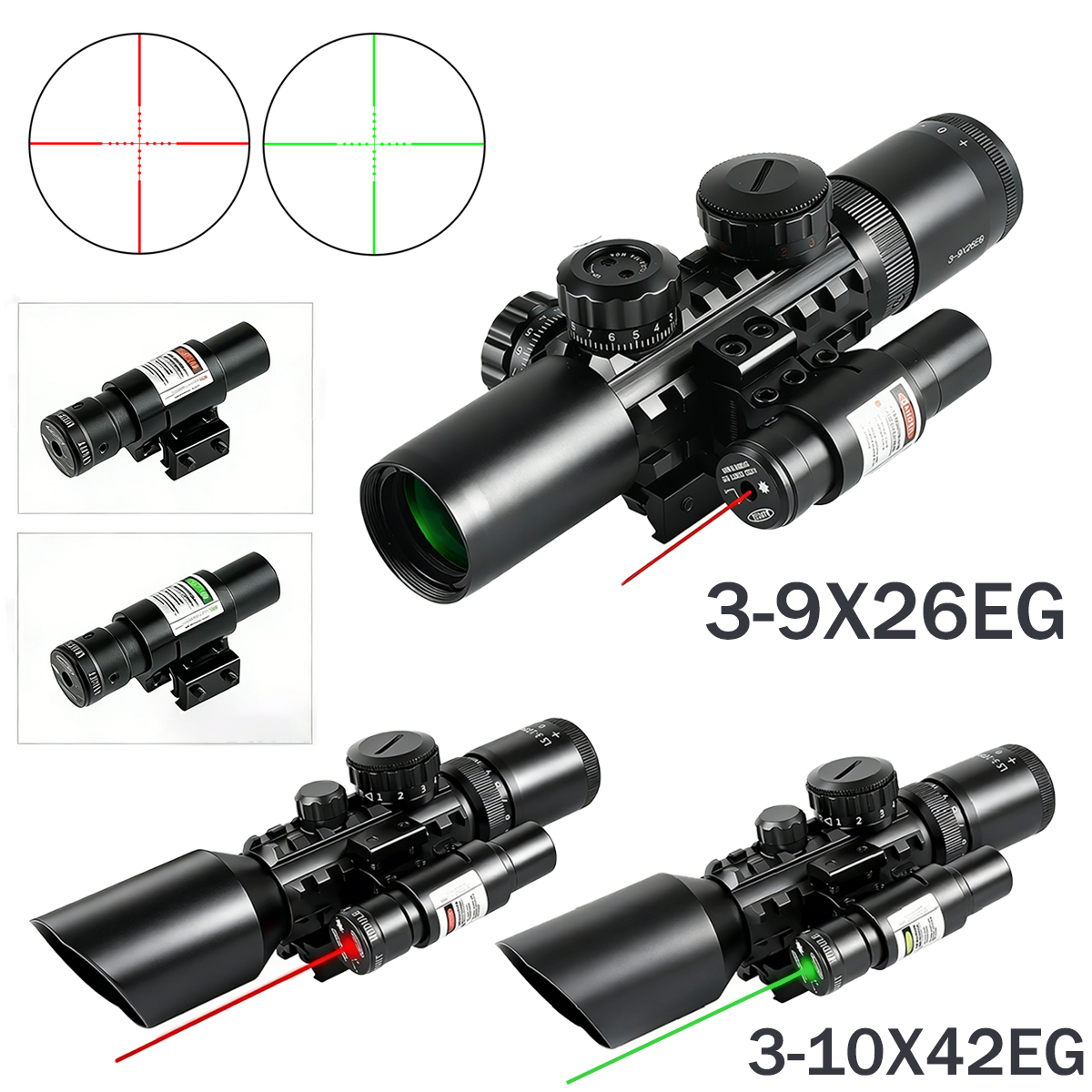 Tactical 3-9X26EG 3-10X42E Rif - Crossbow Scope Sight recension och pris