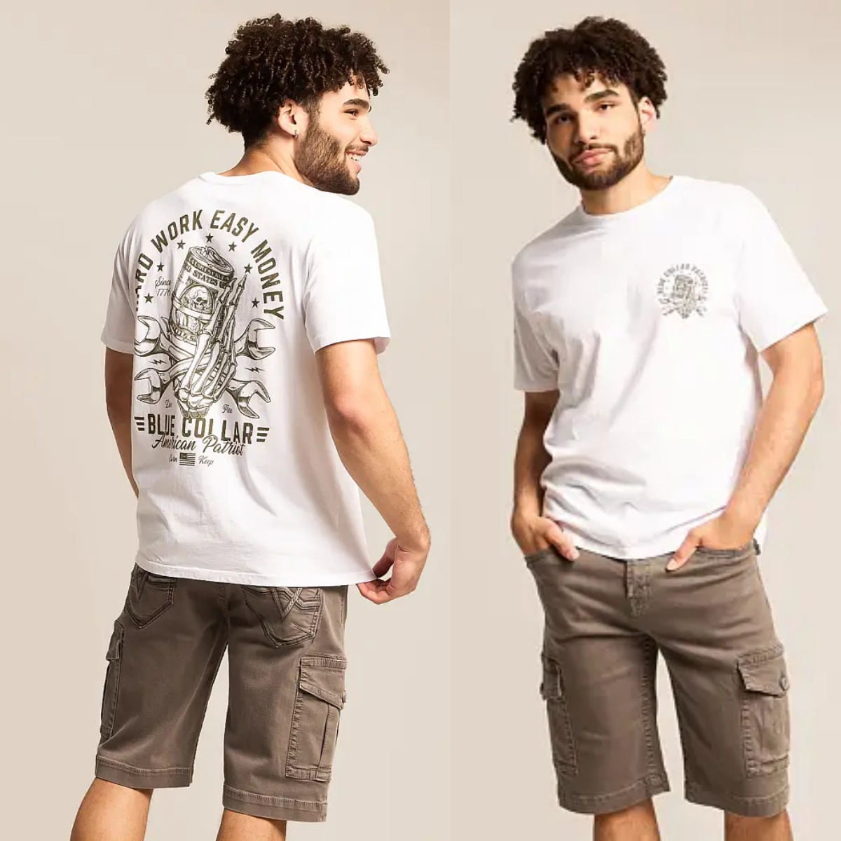Blue Collar Hard Work Outdoor  - Outdoor Hunting Graphic Tees recension och pris
