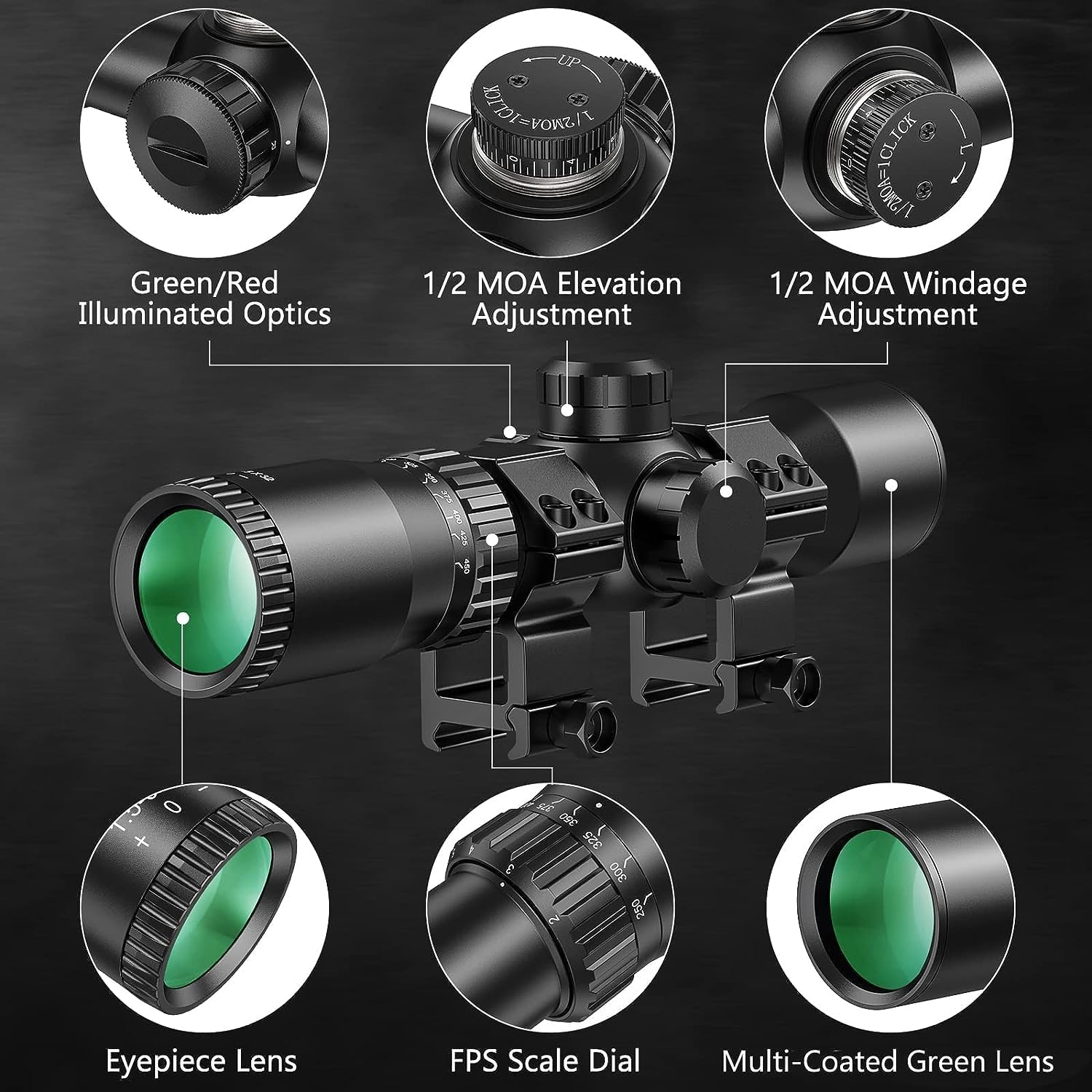 CVLIFE 1.5-5x32 Crossbow Scope - Crossbow Scope Sight recension och pris
