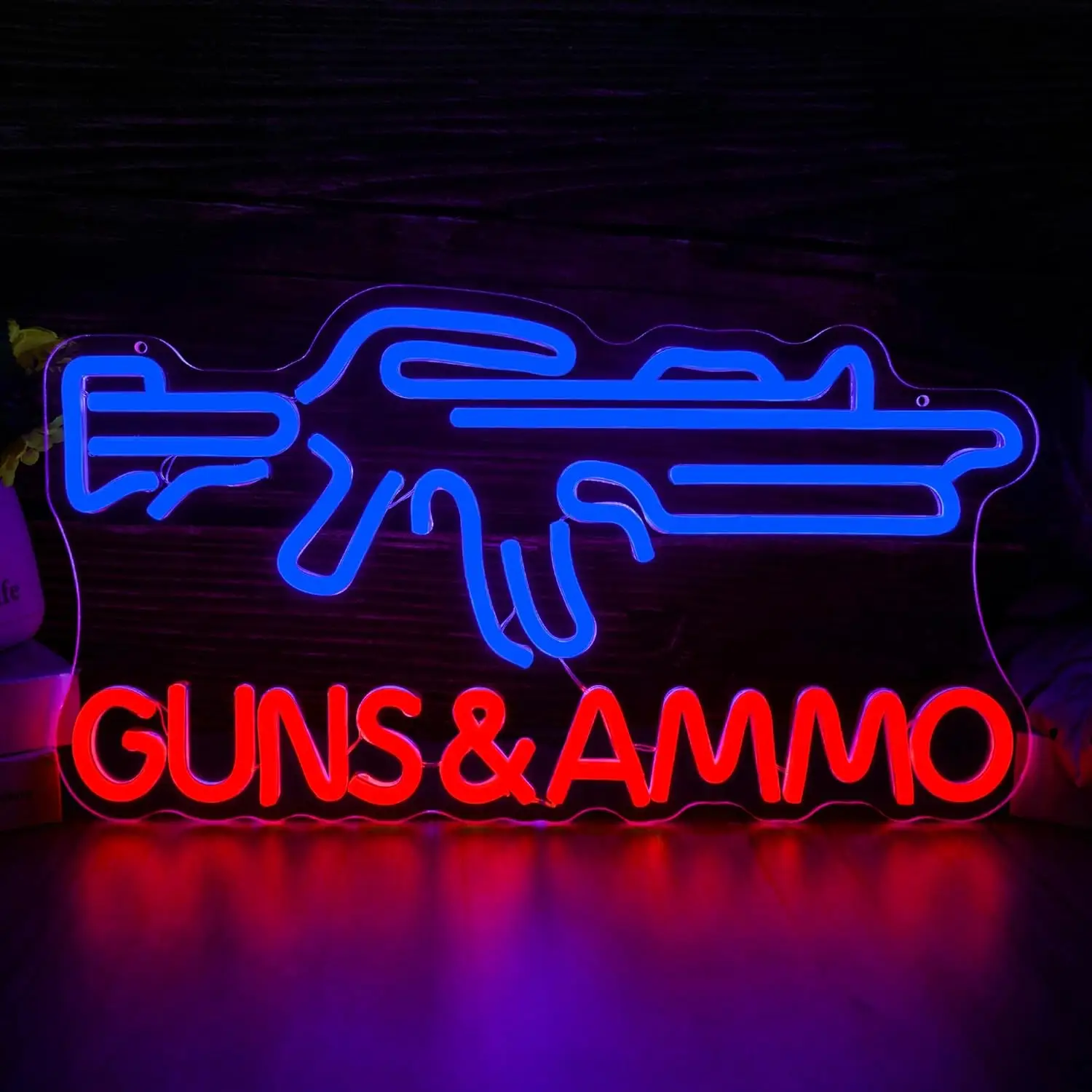 Gun Shop Neon Sign USB Powered - Hunting Outdoor Store recension och pris