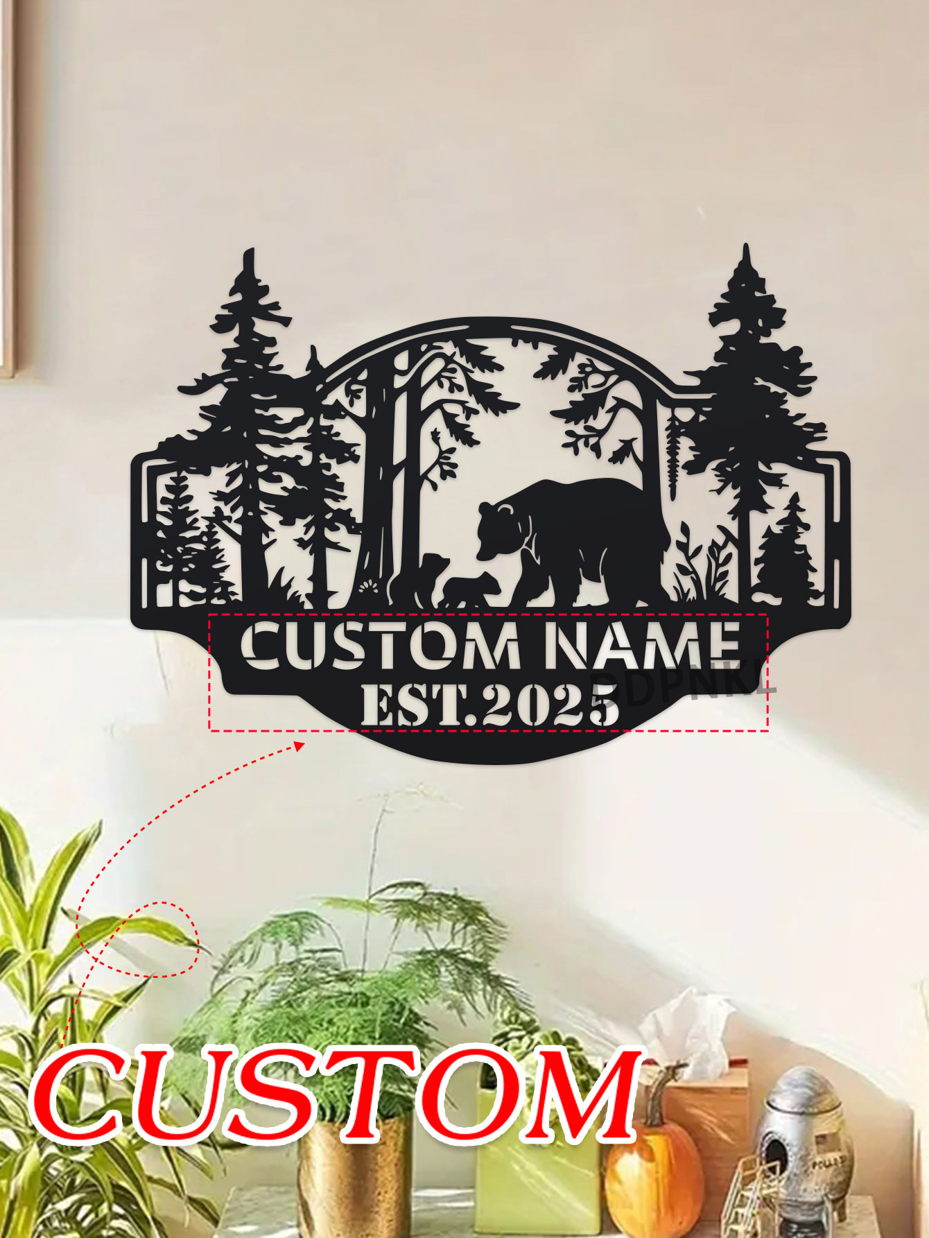 Personalized Bear Cabin Sign,  - Outdoor Hunting Names recension och pris