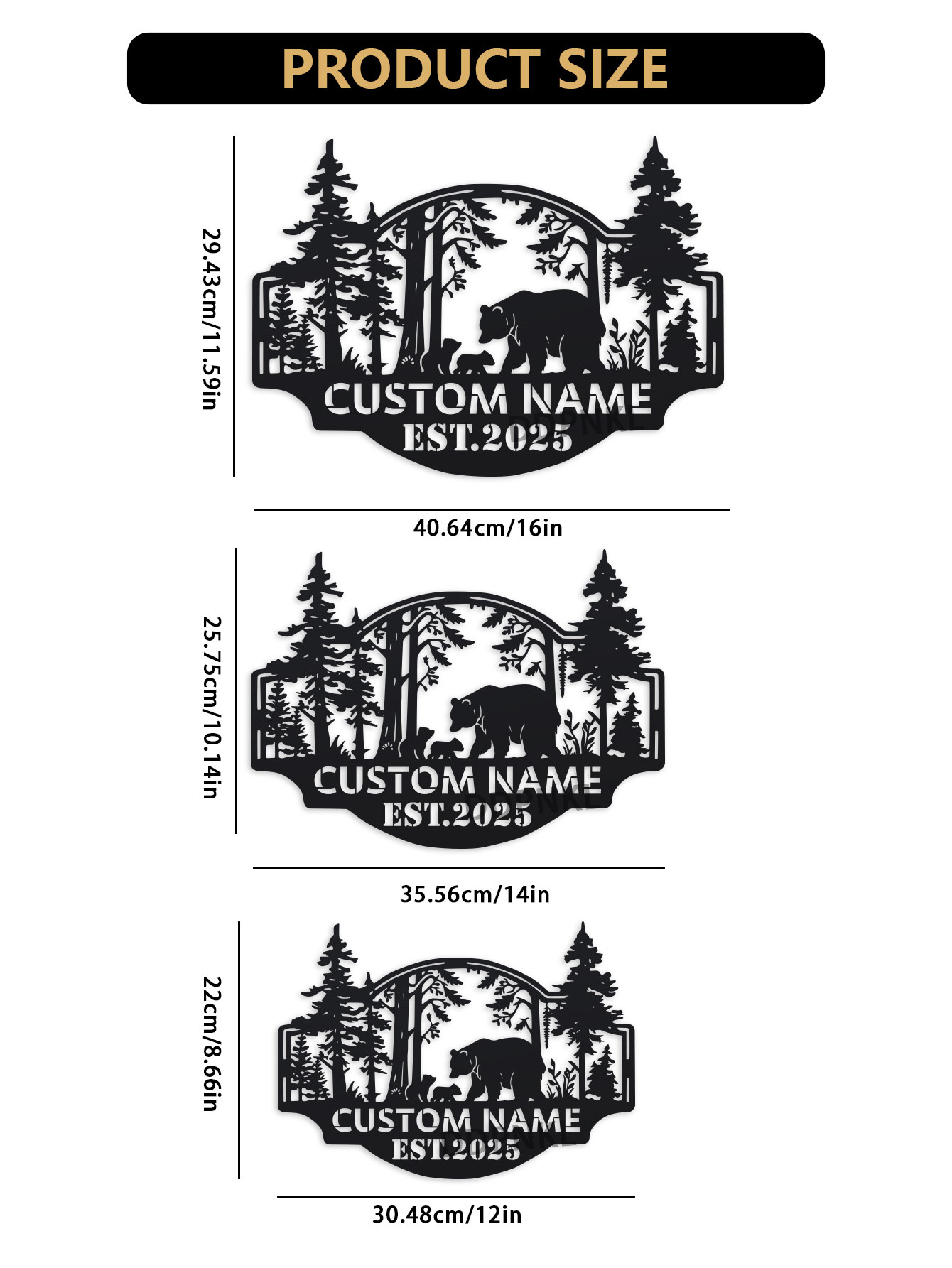 Personalized Bear Cabin Sign,  - Outdoor Hunting Names recension och pris
