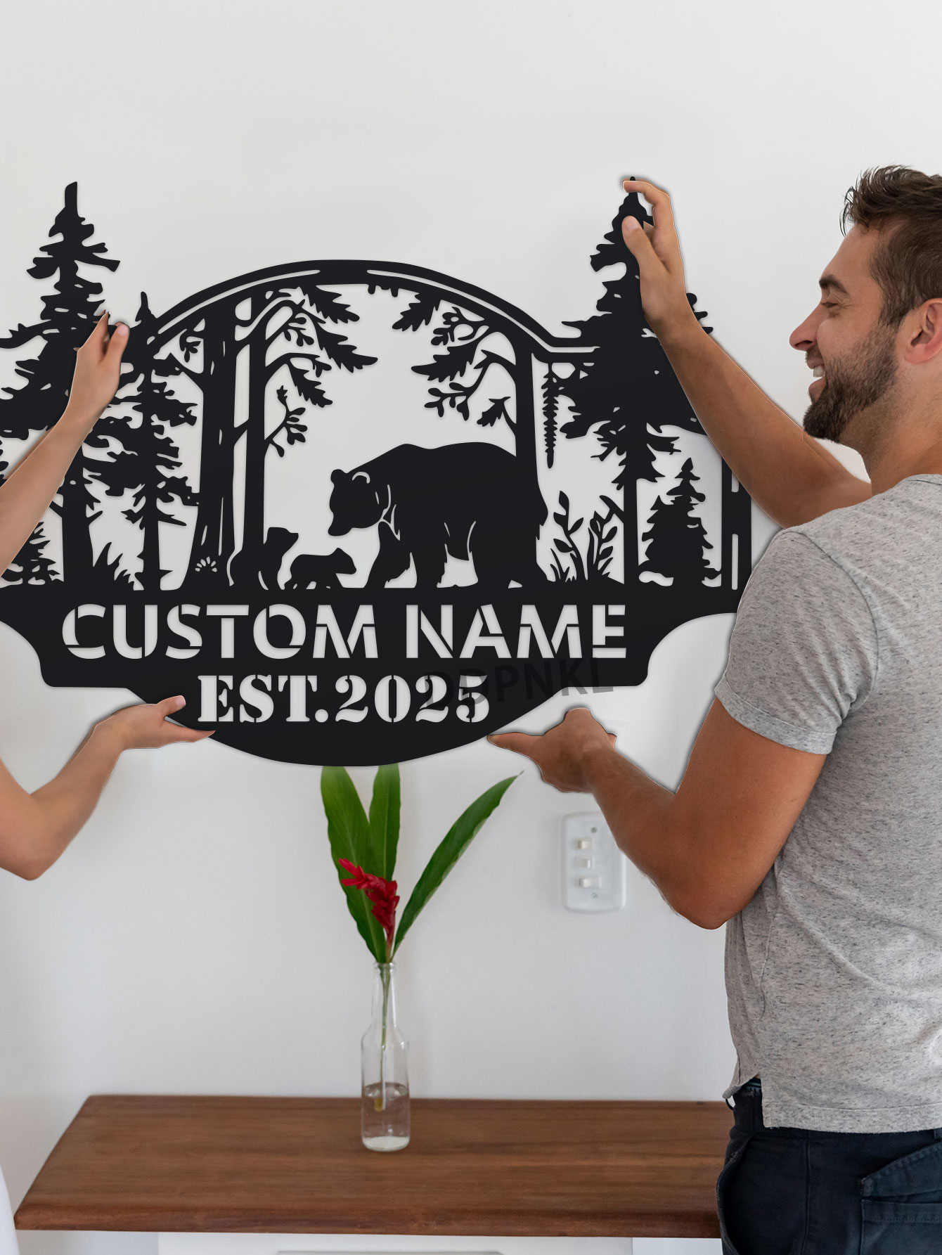 Personalized Bear Cabin Sign,  - Outdoor Hunting Names recension och pris