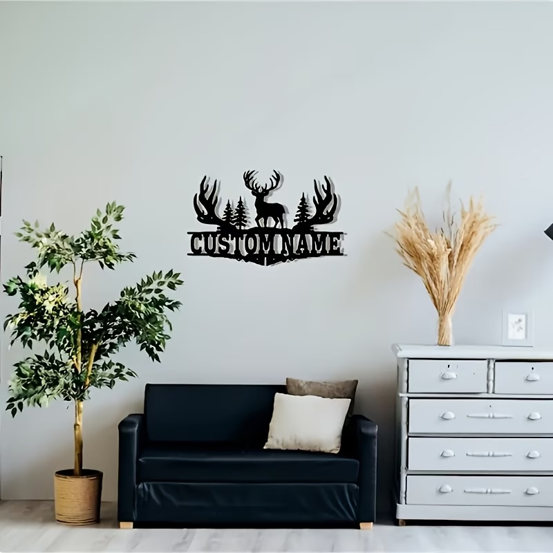 Customizable Rustic Deer Antle - Outdoor Hunting Names recension och pris