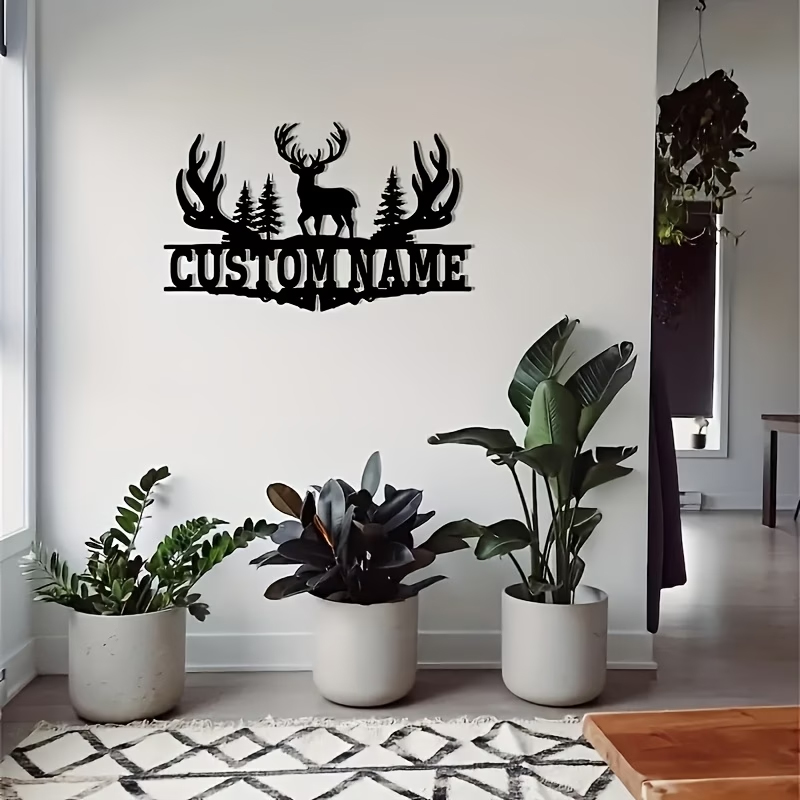 Customizable Rustic Deer Antle - Outdoor Hunting Names recension och pris