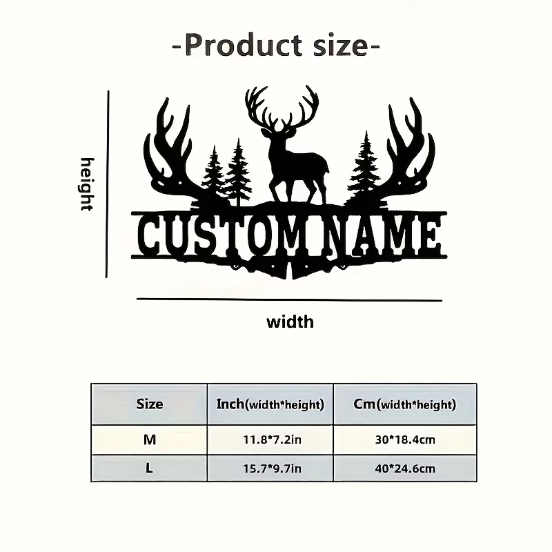 Customizable Rustic Deer Antle - Outdoor Hunting Names recension och pris