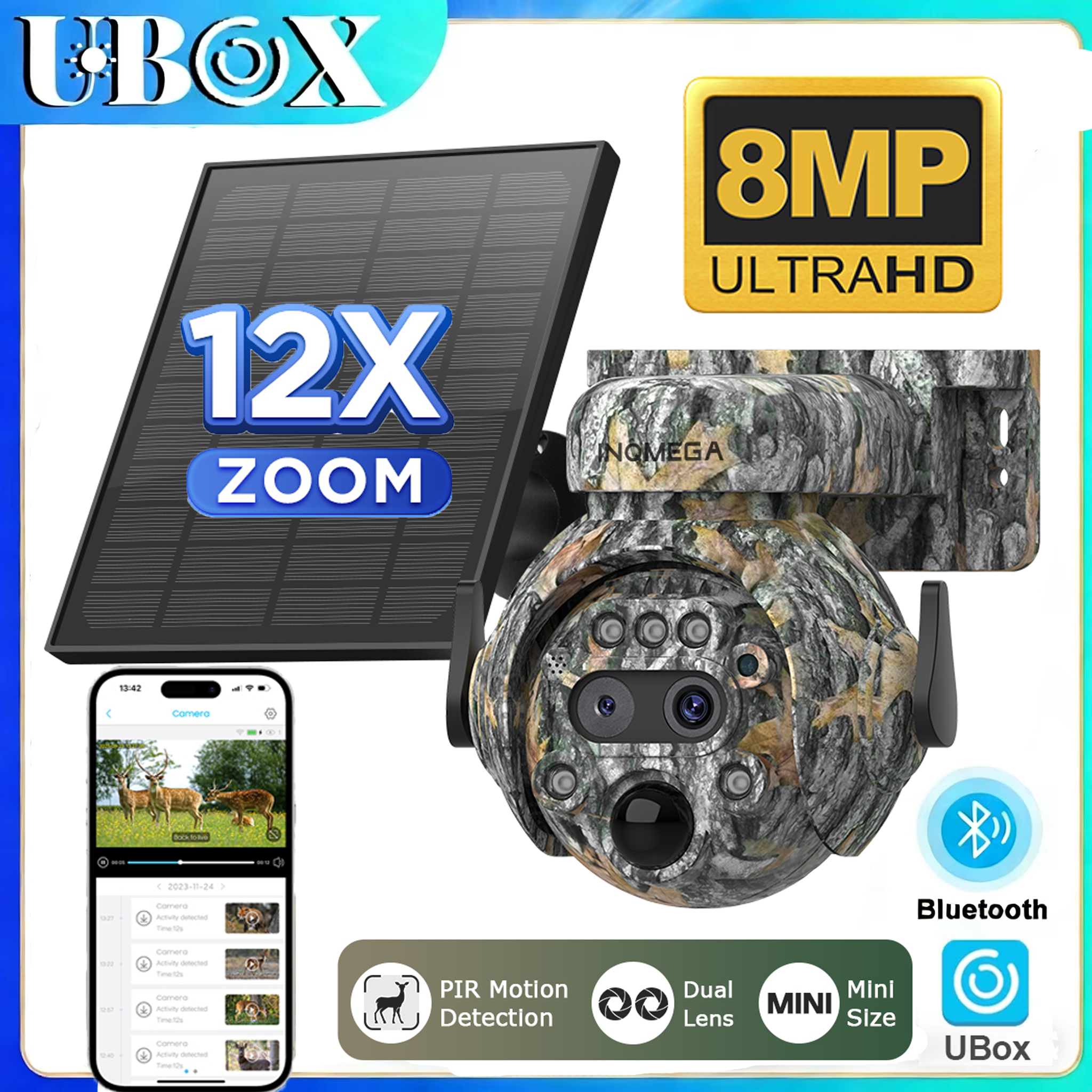 INQMEGA 4K 4G SIM Solar Securi - Trail Camera Infrared recension och pris