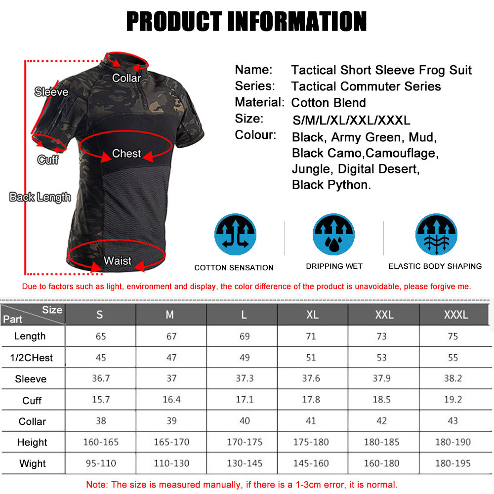 Tactical Short Sleeve Camoufla - Hunting Outdoor Clothing recension och pris