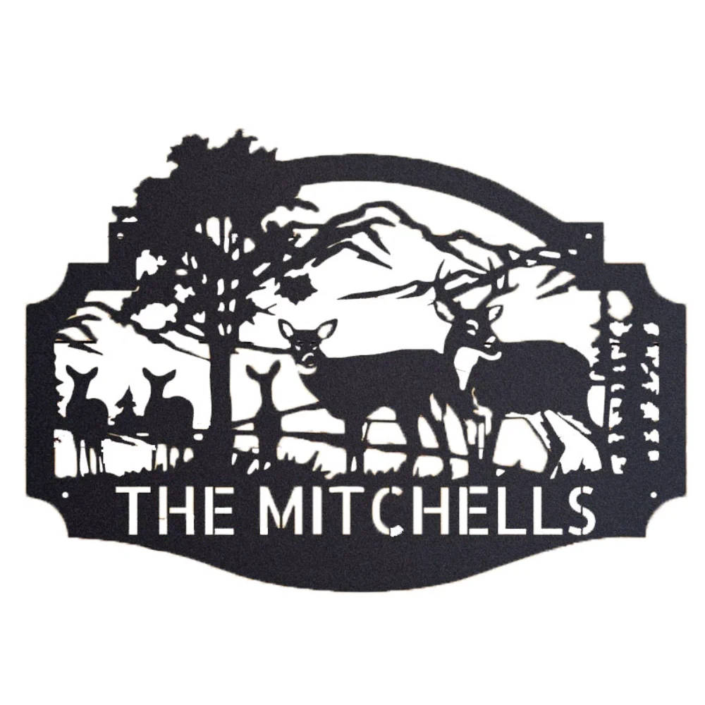 Personalized Deer Metal Cabin  - Outdoor Hunting Names recension och pris